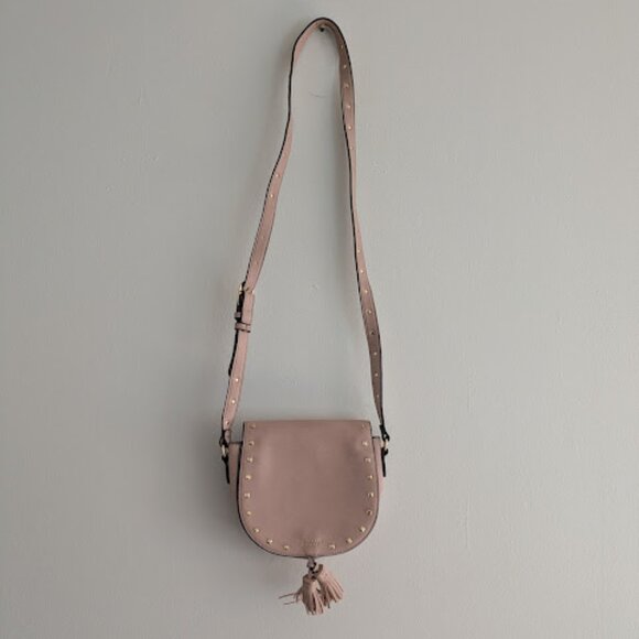 Victoria's Secret Pale Pink and Gold Crossbody Purse - Picture 1 of 11